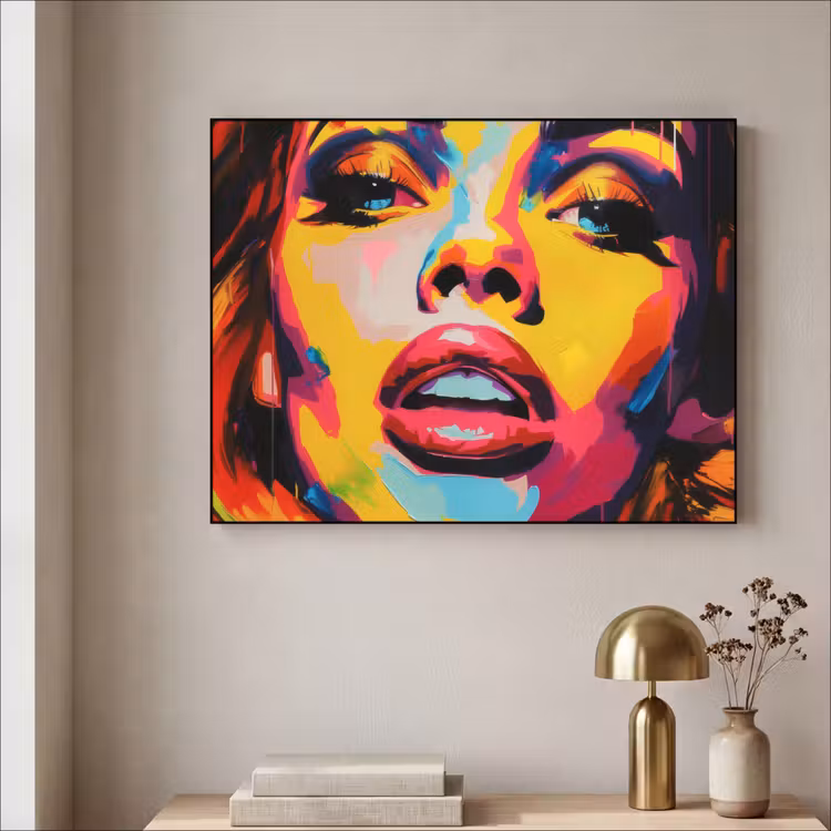 Art Frame - Vrouw - Gezicht - Kleurrijk — 3