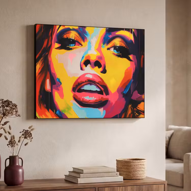 Art Frame - Vrouw - Gezicht - Kleurrijk — 4