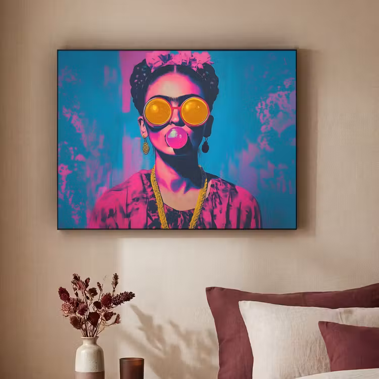 Art Frame - Vrouw - Kauwgom - Zonnebril - Oranje — 2