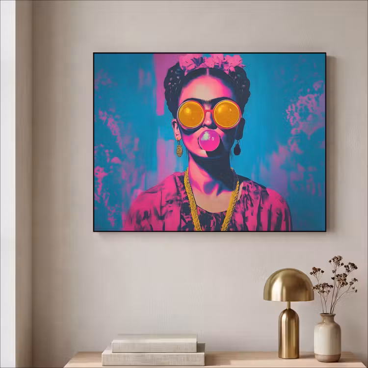 Art Frame - Vrouw - Kauwgom - Zonnebril - Oranje — 3