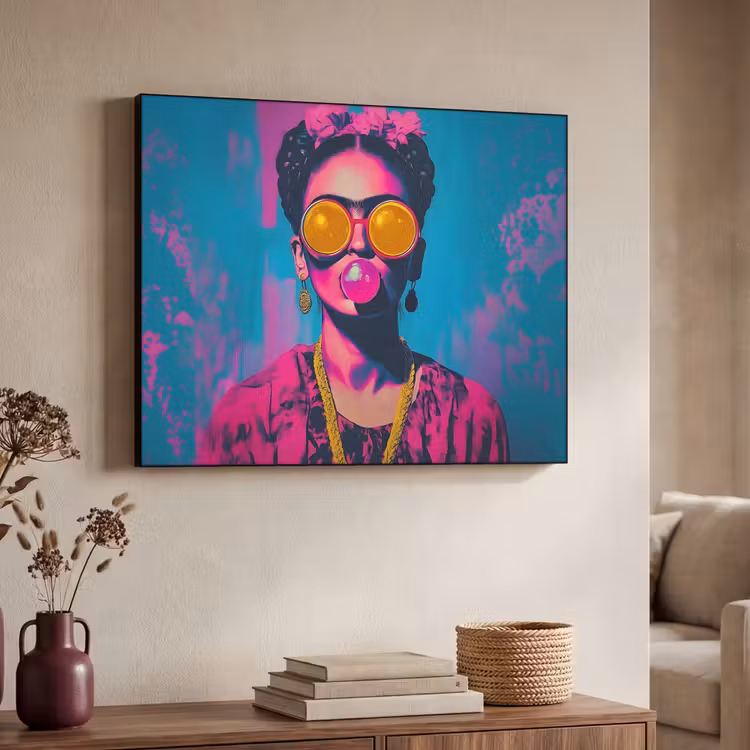 Art Frame - Vrouw - Kauwgom - Zonnebril - Oranje — 4