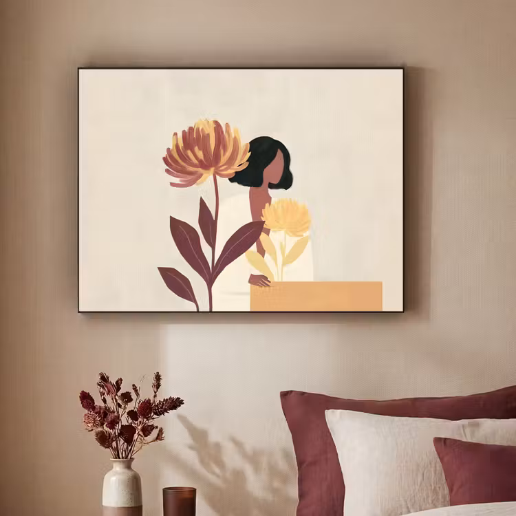 Art Frame - Vrouw - Minimalistisch - Bloem — 2
