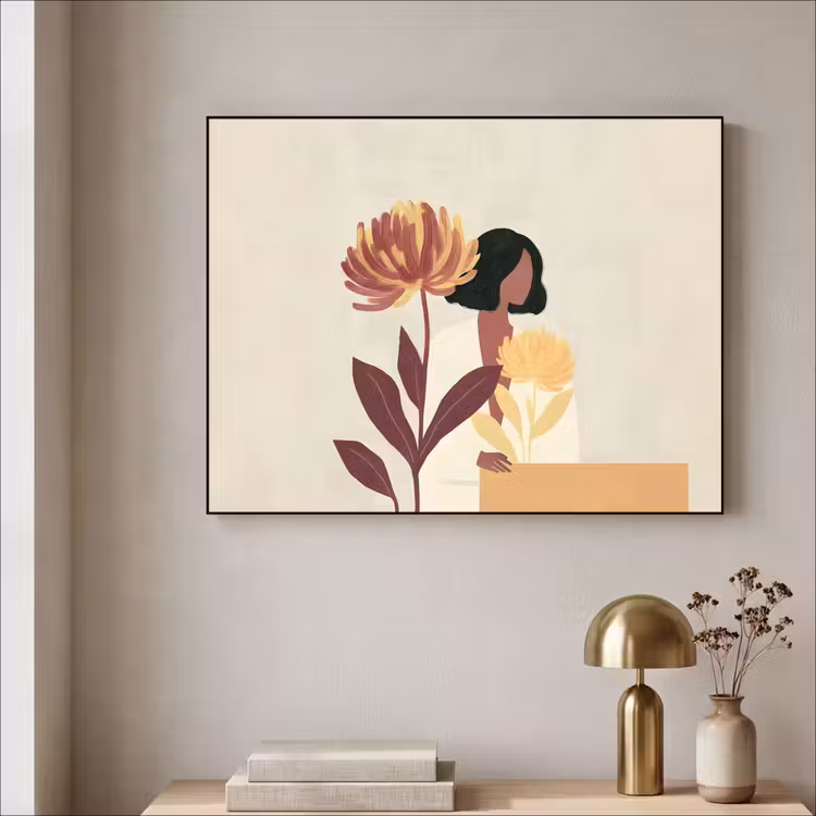 Art Frame - Vrouw - Minimalistisch - Bloem — 3