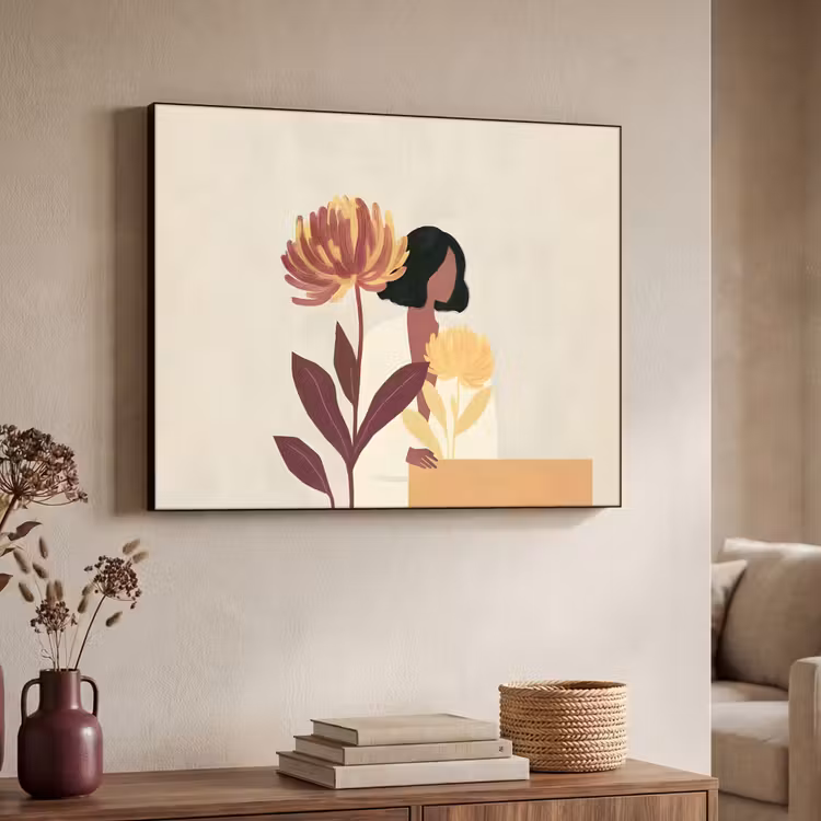 Art Frame - Vrouw - Minimalistisch - Bloem — 4