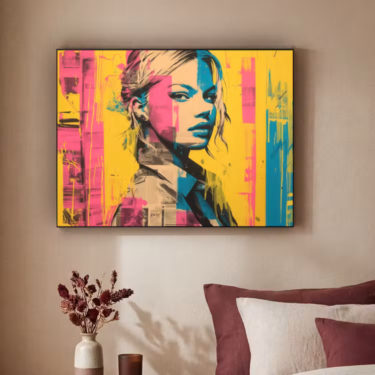 Art Frame - Vrouw - Verfstrepen - Gekleurd — 2