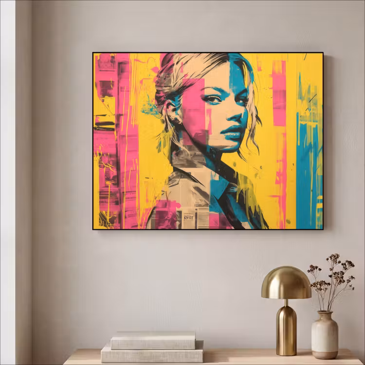 Art Frame - Vrouw - Verfstrepen - Gekleurd — 3
