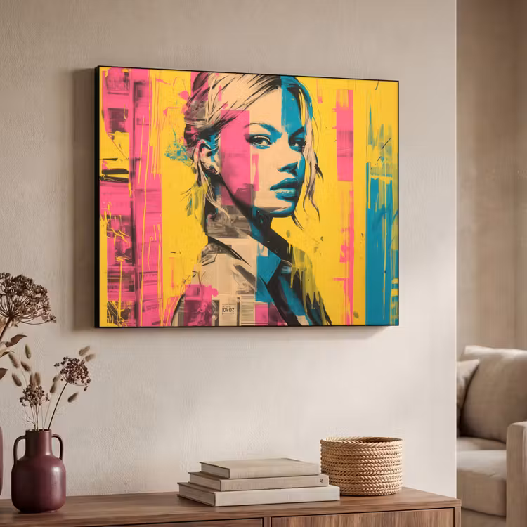 Art Frame - Vrouw - Verfstrepen - Gekleurd — 4