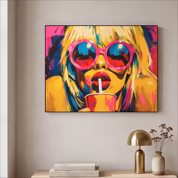 Art Frame - Zonnebril - Roze - Vrouw - Rietje — 3