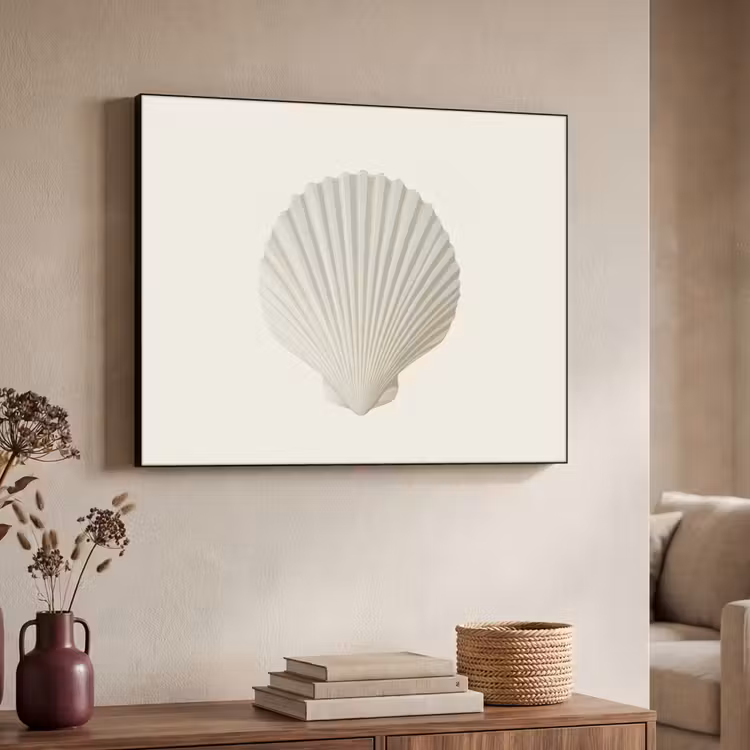 Art Frame - Schelp - Minimalistisch - Wit — 4
