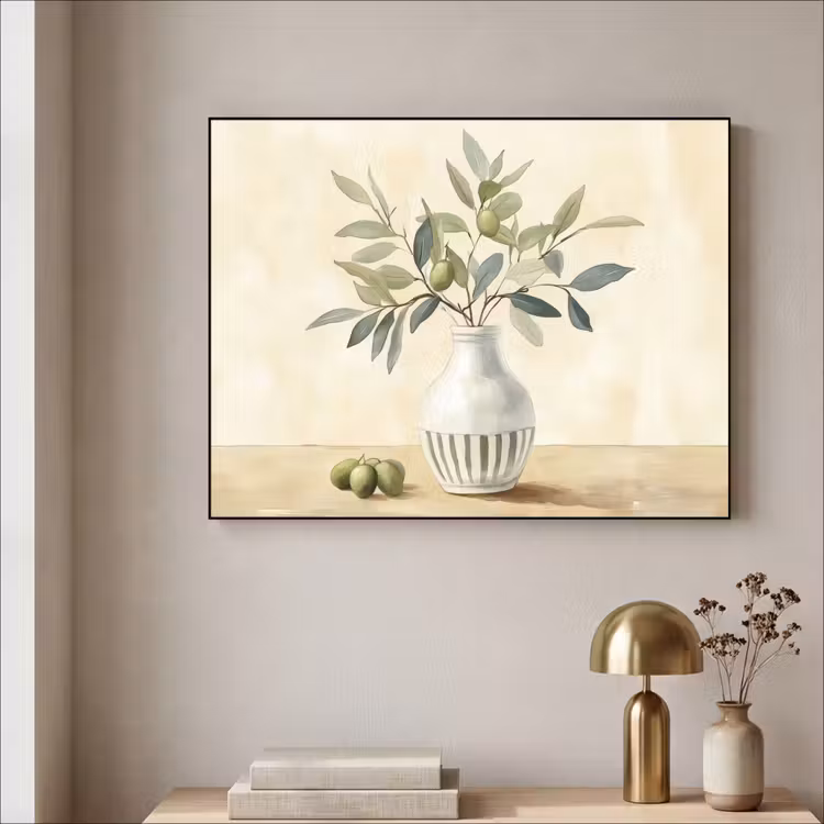 Art Frame - Vaas - Keramiek - Olijftakken — 3