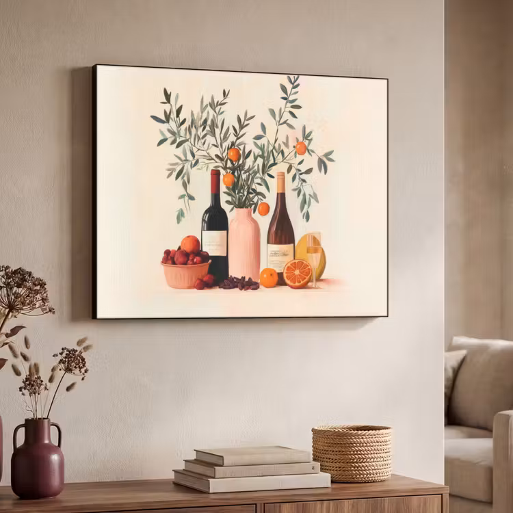 Art Frame - Wijnflessen - Takken - Sinaasappels — 4