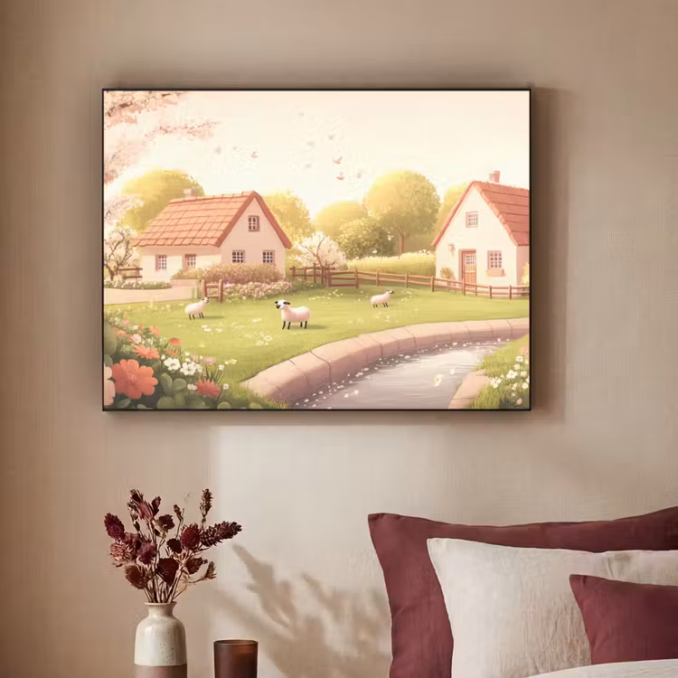 Art Frame - Schapen - Huisje - Platteland — 2