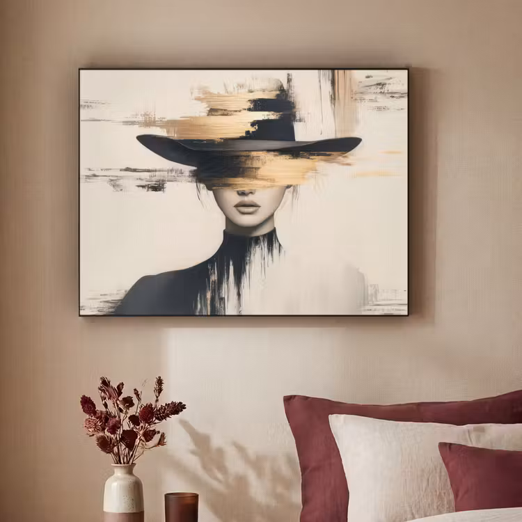 Art Frame - Vrouw - Hoed - Verf — 2