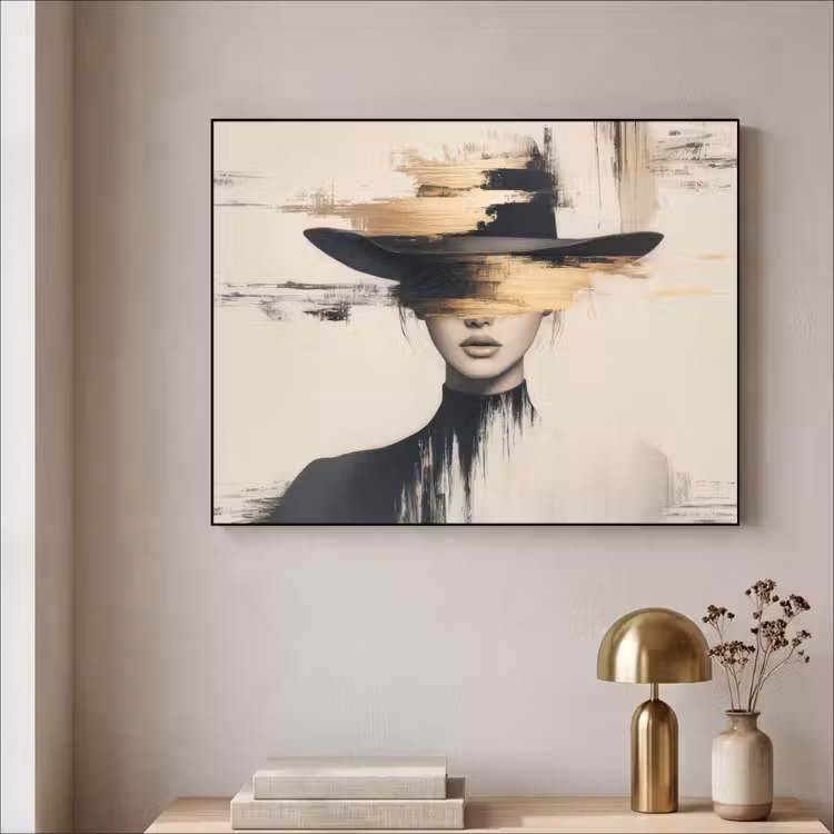 Art Frame - Vrouw - Hoed - Verf — 3