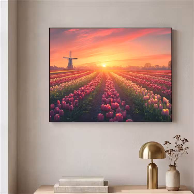 Art Frame - Windmolen - Zonsondergang - Landschap — 3