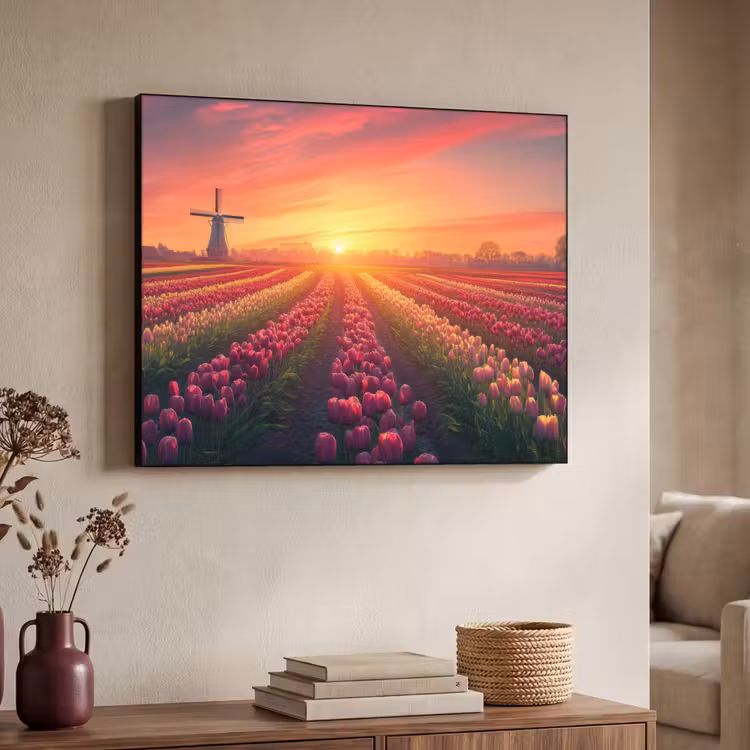 Art Frame - Windmolen - Zonsondergang - Landschap — 4