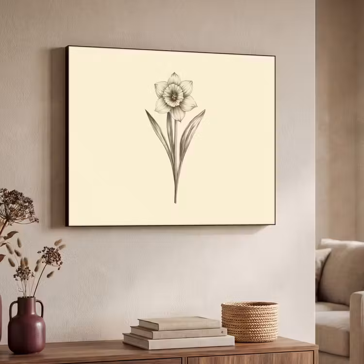 Art Frame - Zwart - Narcis - Illustratie — 4