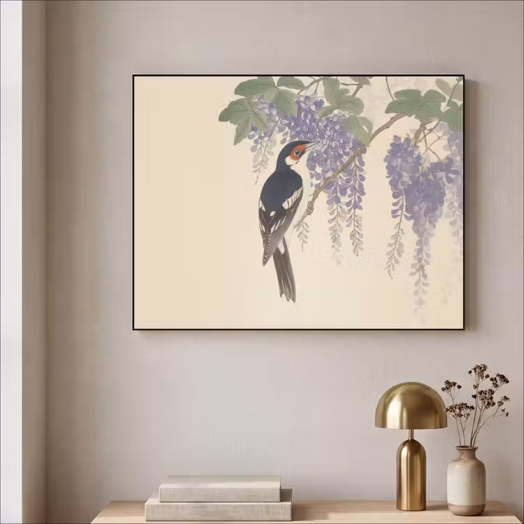 Art Frame - Specht - Bloemen - Paars — 3