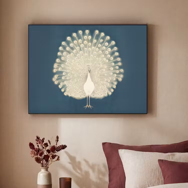 Art Frame - Vogel - Blauw - Vintage — 2