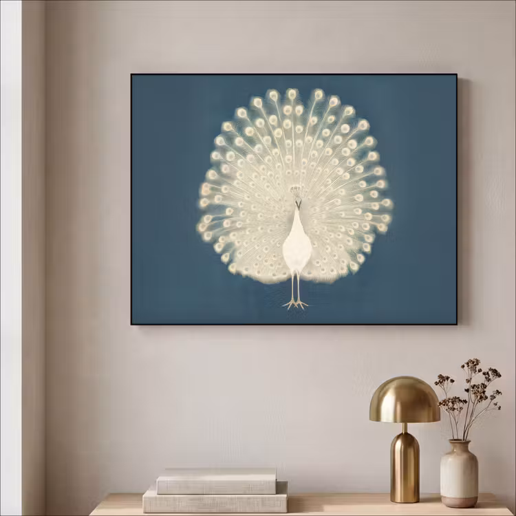 Art Frame - Vogel - Blauw - Vintage — 3