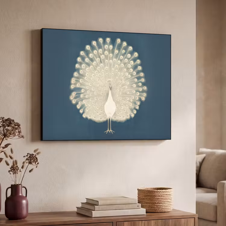 Art Frame - Vogel - Blauw - Vintage — 4