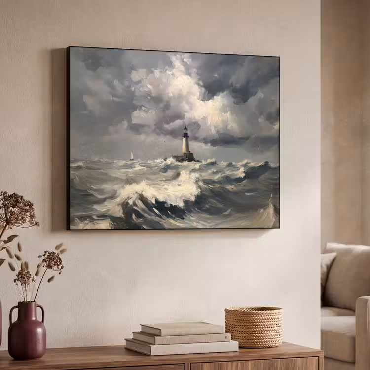 Art Frame - Vuurtoren - Golven - Storm — 4