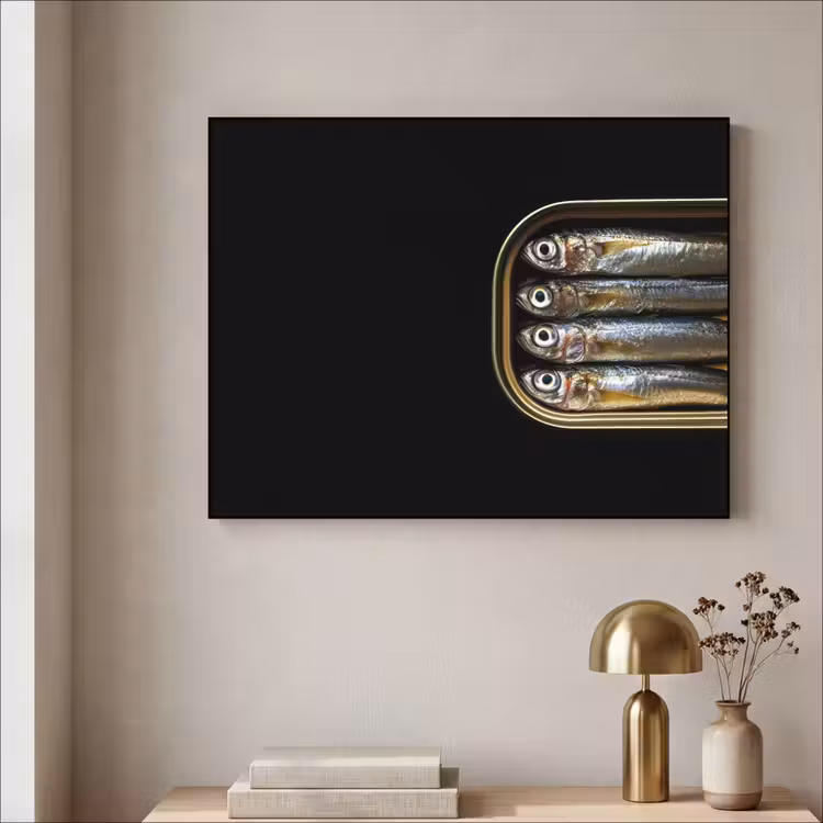 Art Frame - Sardines - Blik - Zwart - Vissen — 3