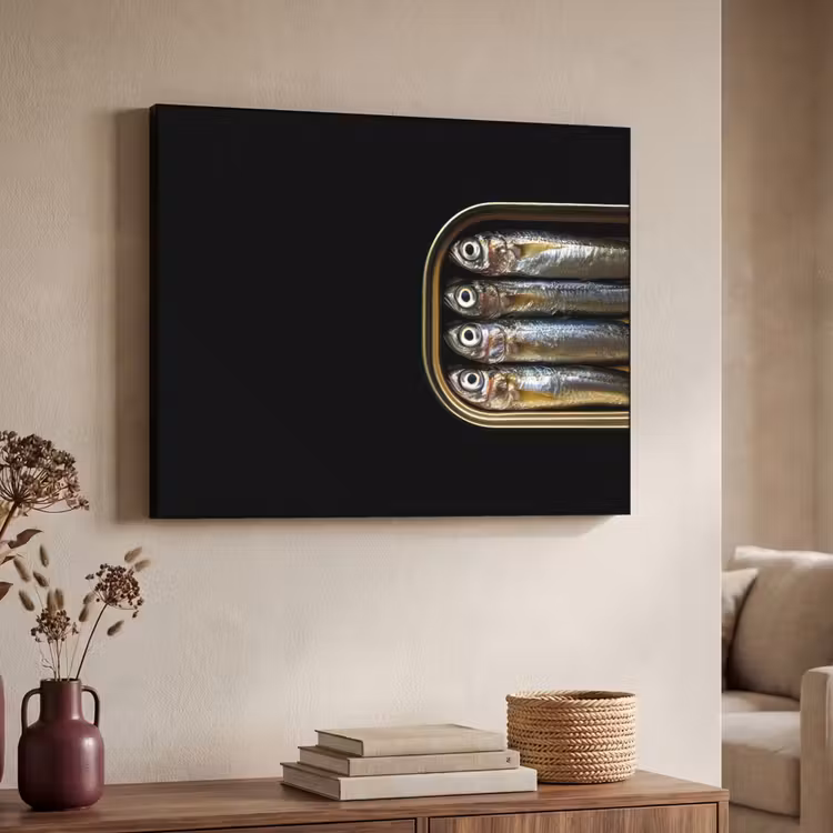Art Frame - Sardines - Blik - Zwart - Vissen — 4