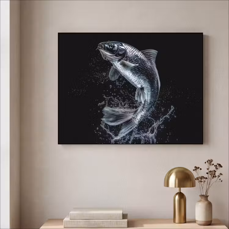 Art Frame - Vis - Koi - Zwart - Water — 3