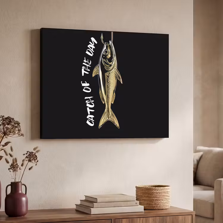 Art Frame - Vis - Zwart - Goud - Tekst — 4