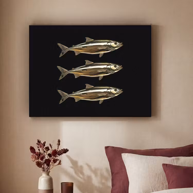Art Frame - Vissen - Goud - Zwart — 2