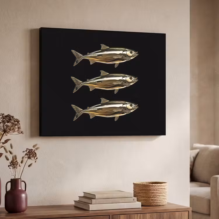 Art Frame - Vissen - Goud - Zwart — 4