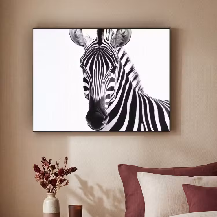 Art Frame - Zebra - Close-up - Zwart - Strepen — 2