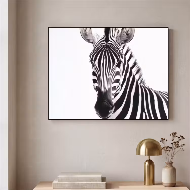 Art Frame - Zebra - Close-up - Zwart - Strepen — 3