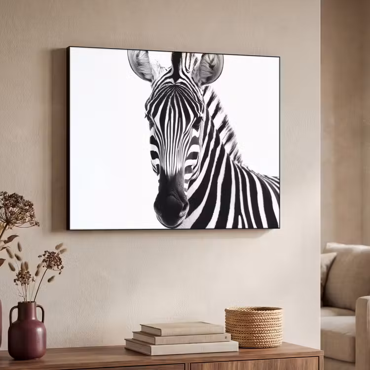 Art Frame - Zebra - Close-up - Zwart - Strepen — 4