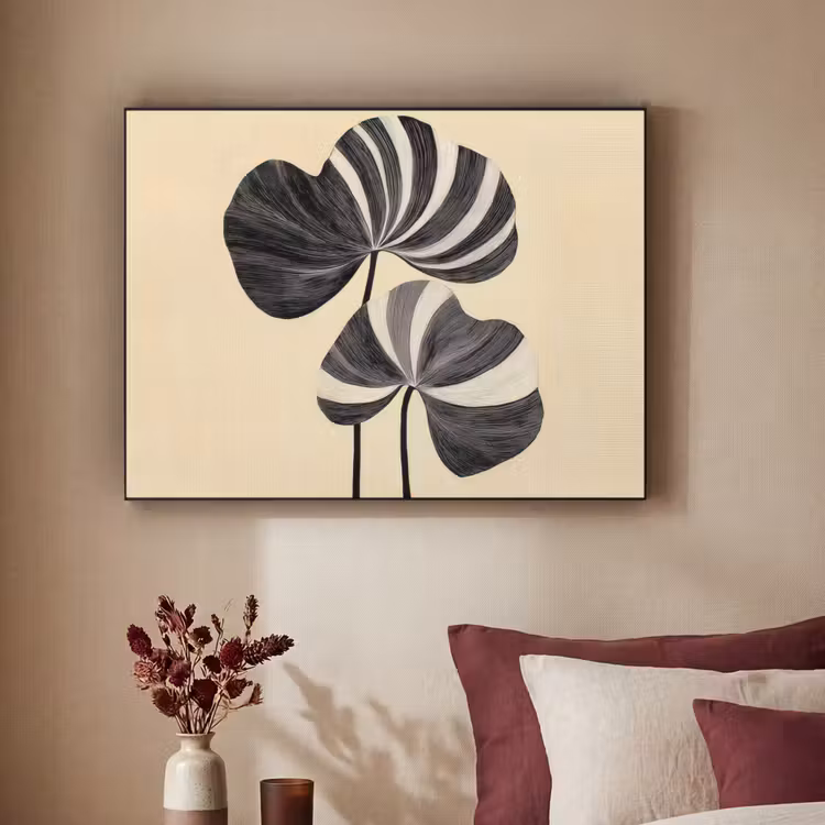 Art Frame - Zwart - Bladeren - Strepen - Minimalistisch — 2