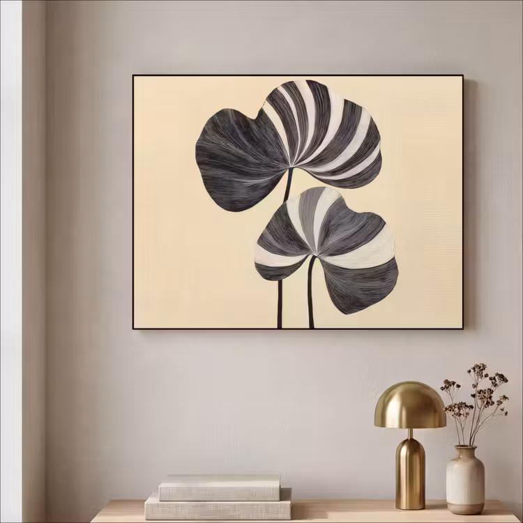 Art Frame - Zwart - Bladeren - Strepen - Minimalistisch — 3