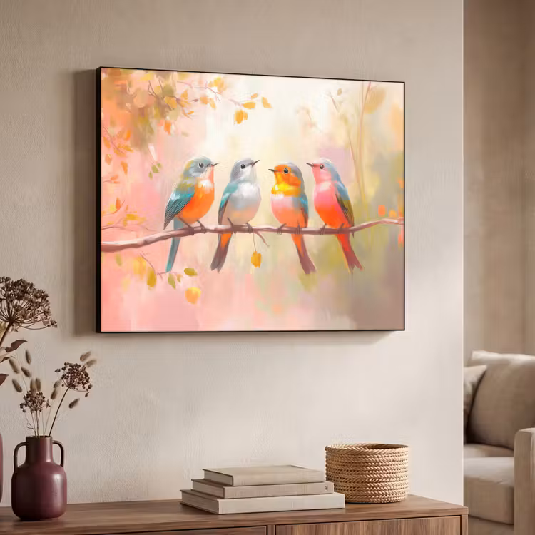 Art Frame - Vogels - Kleurrijk - Tak — 4
