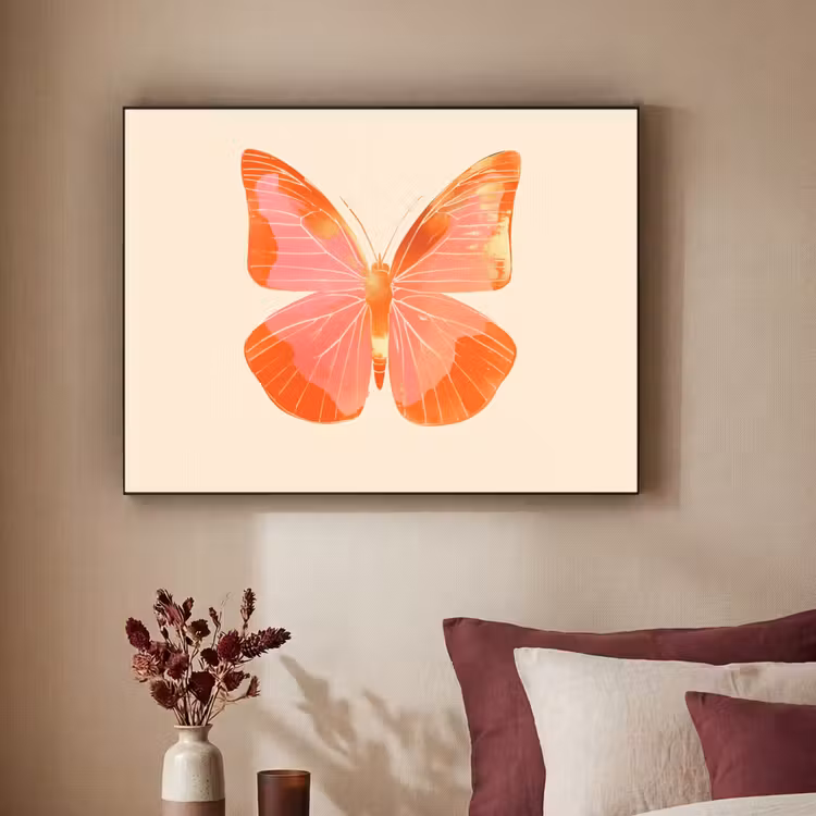 Art Frame - Vlinder - Minimalistisch - Roze — 2