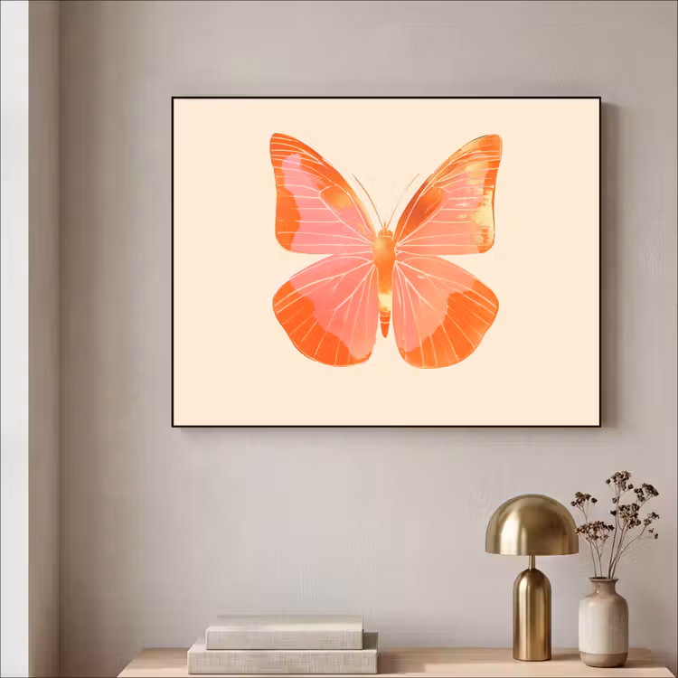 Art Frame - Vlinder - Minimalistisch - Roze — 3