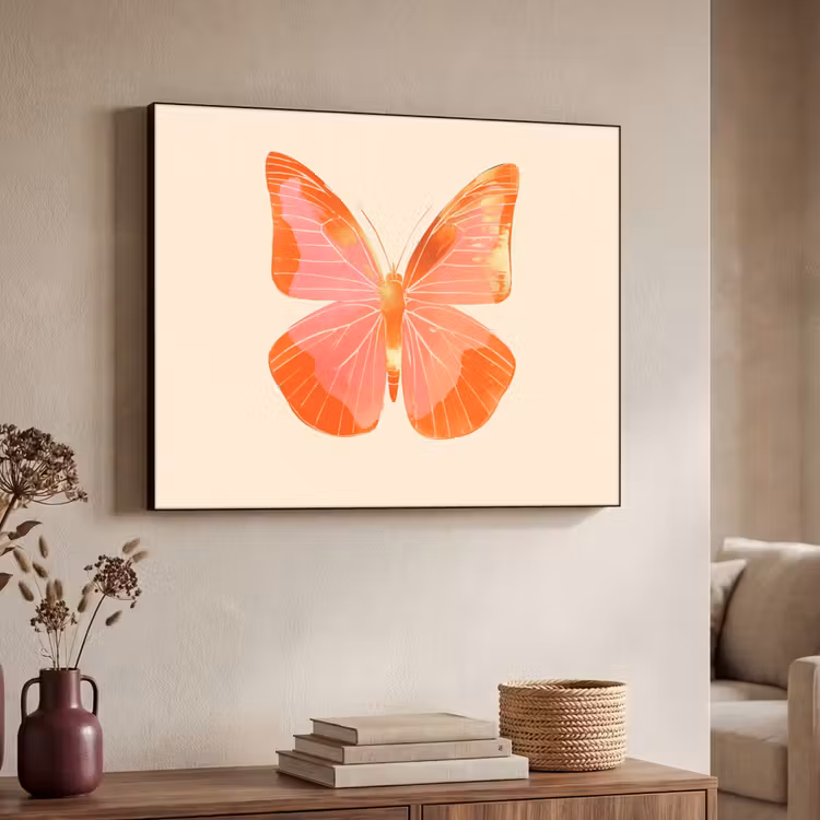 Art Frame - Vlinder - Minimalistisch - Roze — 4