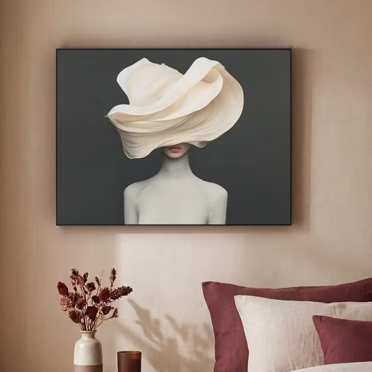 Art Frame - Vrouw - Beige - hoed — 2