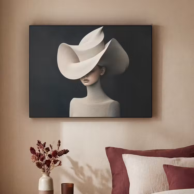 Art Frame - Vrouw - Golvende - Hoed — 2