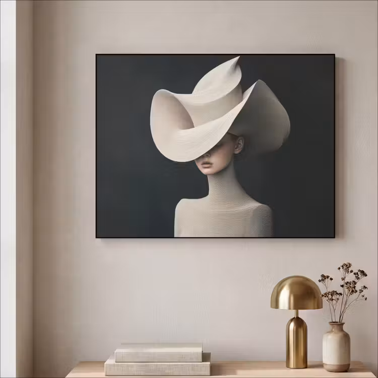 Art Frame - Vrouw - Golvende - Hoed — 3