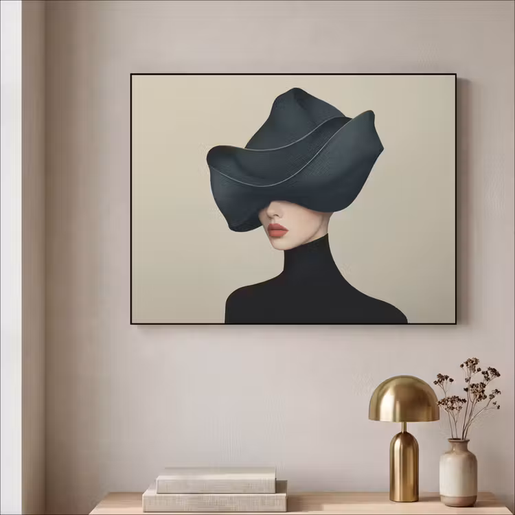Art Frame - Vrouw - Groen - Hoed — 3