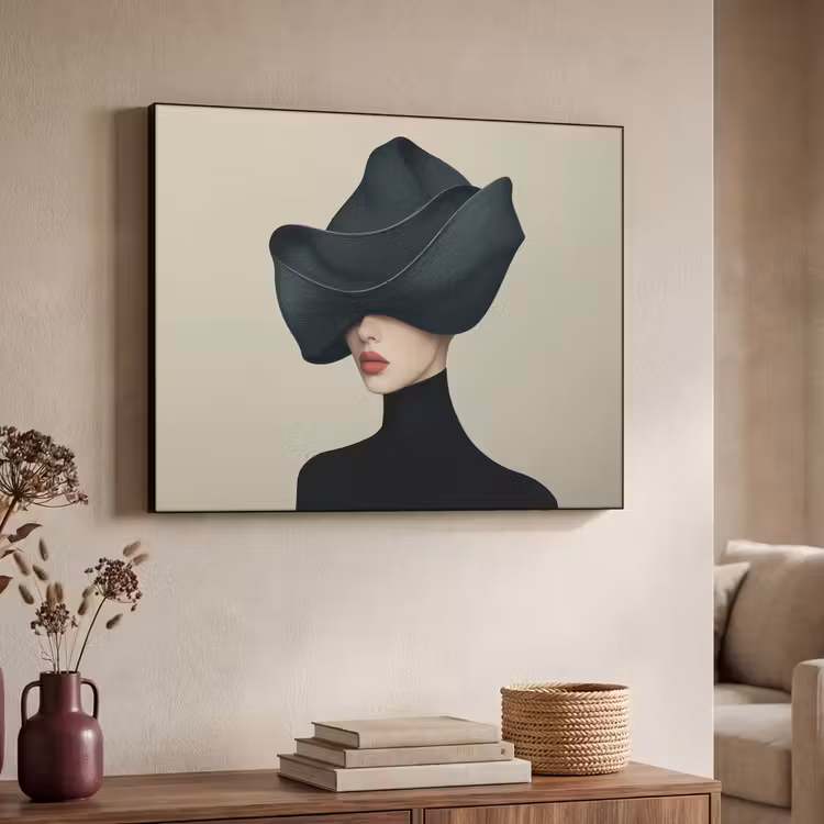 Art Frame - Vrouw - Groen - Hoed — 4