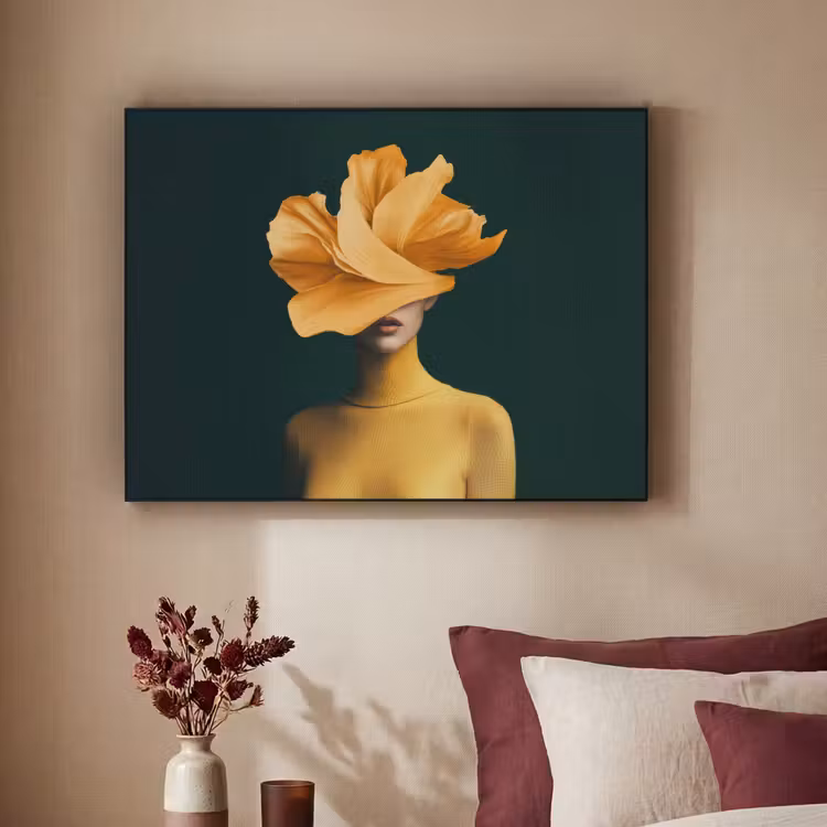 Art Frame - Vrouw - Hoed - Geel — 2