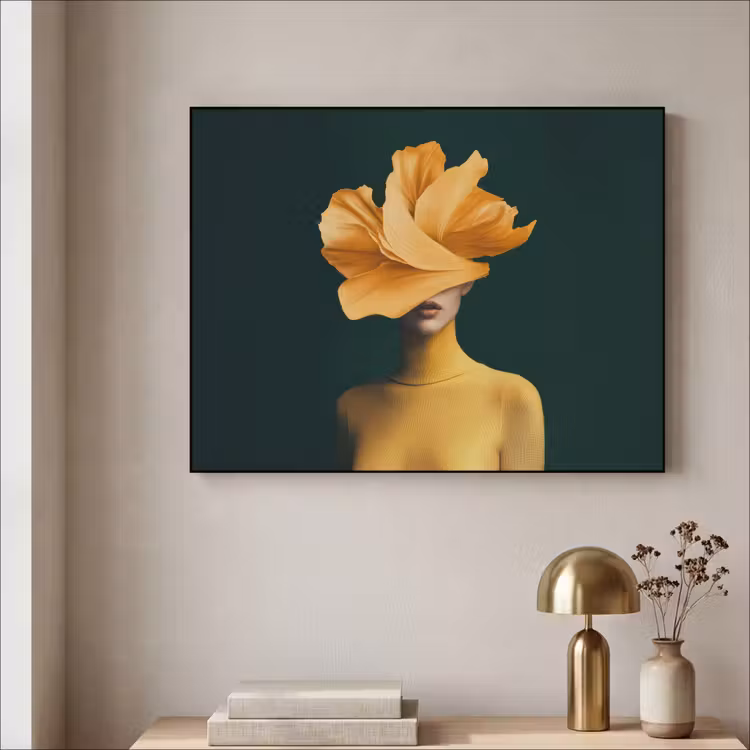 Art Frame - Vrouw - Hoed - Geel — 3