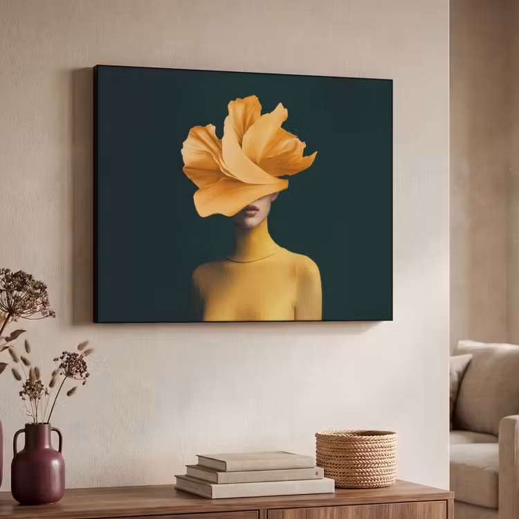 Art Frame - Vrouw - Hoed - Geel — 4