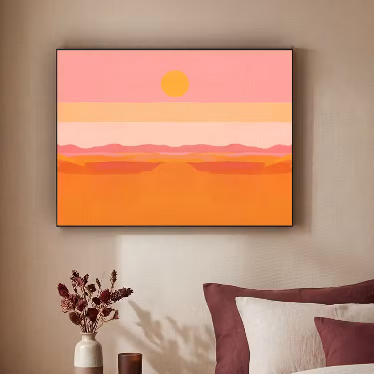 Art Frame - Zon - Abstract - Landschap - Oranje — 2